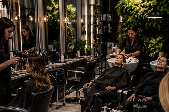 Yoğun kuaför salonunda randevu ve müşteri yönetimi — TeknoPersSalon